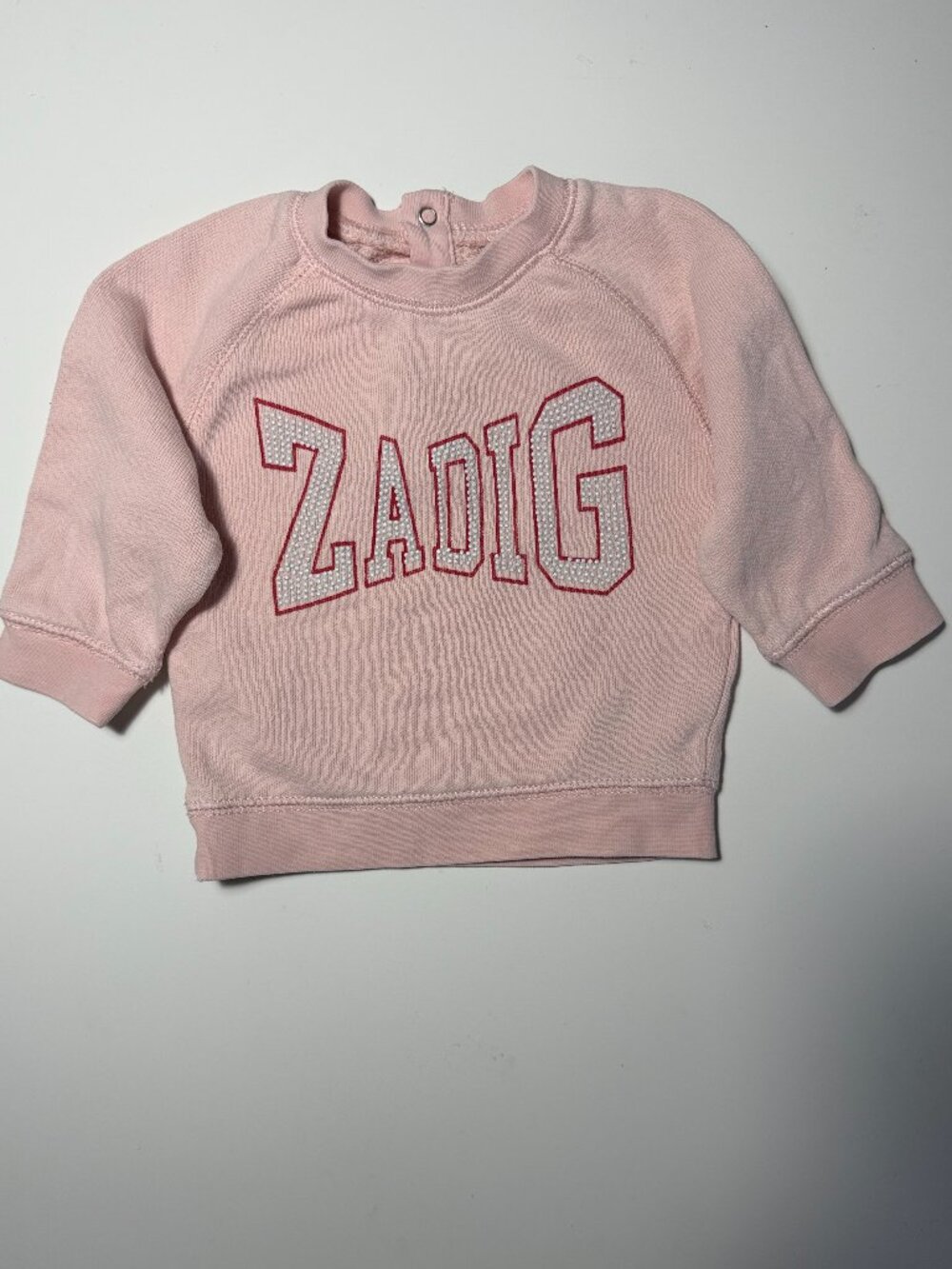 Zadig & Voltaire Baby Pink Sweater (6 Months) – Knit Sweater with Raised Logo